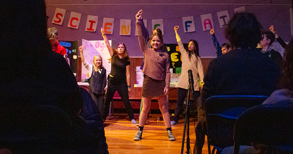 Scene from Peabody: A Musical at Hawthorne Valley Waldorf School