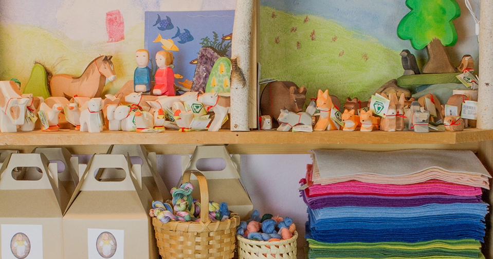 wooden toys and crafting items at Turose